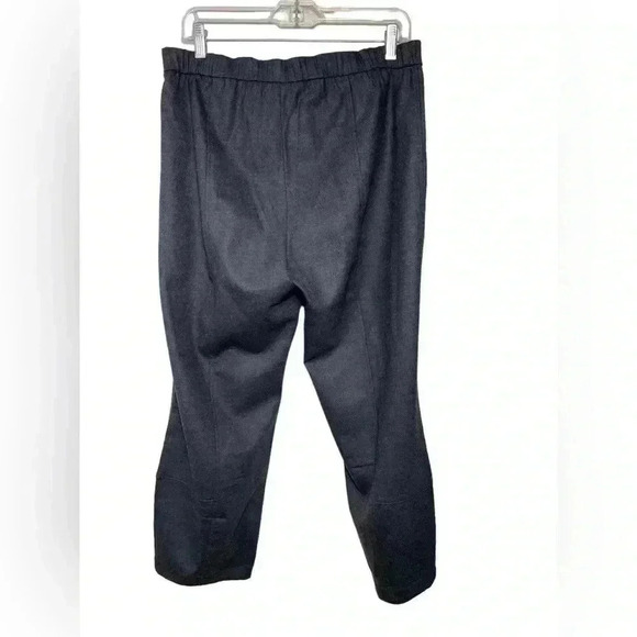 Eileen Fisher Women tapered Ankle Pant Wool Smoke Crepe F16SFT Elastic Waist - Picture 2 of 11